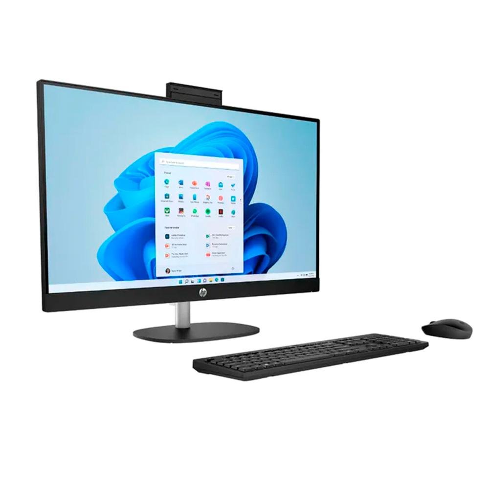 HP AIO  24-cr0007la  RYZEN 5 7520U (MENDOCINO)8GB LPDDR5 5500 (onboard)512GBNon-Touch23.8 FHD Antiglare IPSUMAJet Black - FHD IR Camera - PremiumFREEDOS