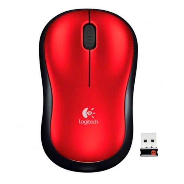 Mouse M185 Logitech Inalámbrico Receptor USB Rojo