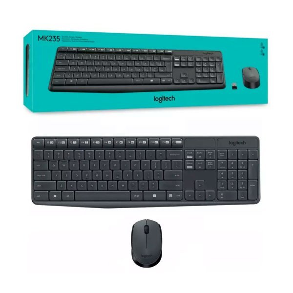 Combo TecladoMouse MK235 Logitech Gris