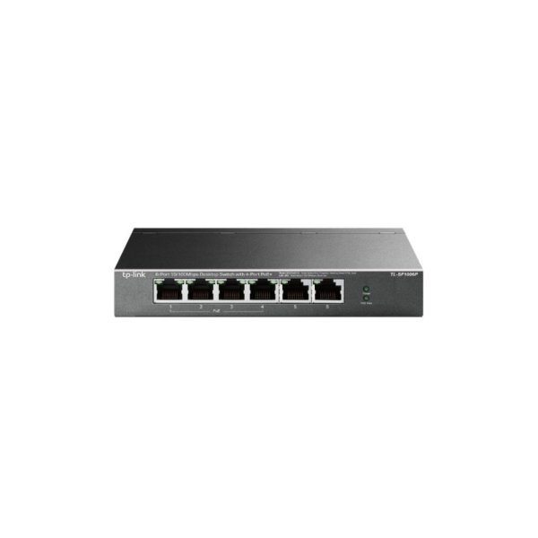 Switch TPLINK No administrable PoE de escritorio de 6 puertos a 10100 Mbps con PoE + de 4 puertos