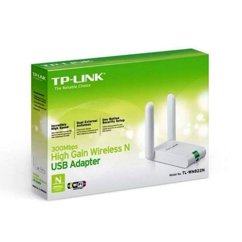 Adaptador de Red TPLINK N de Alta Ganancia USB 300Mbps