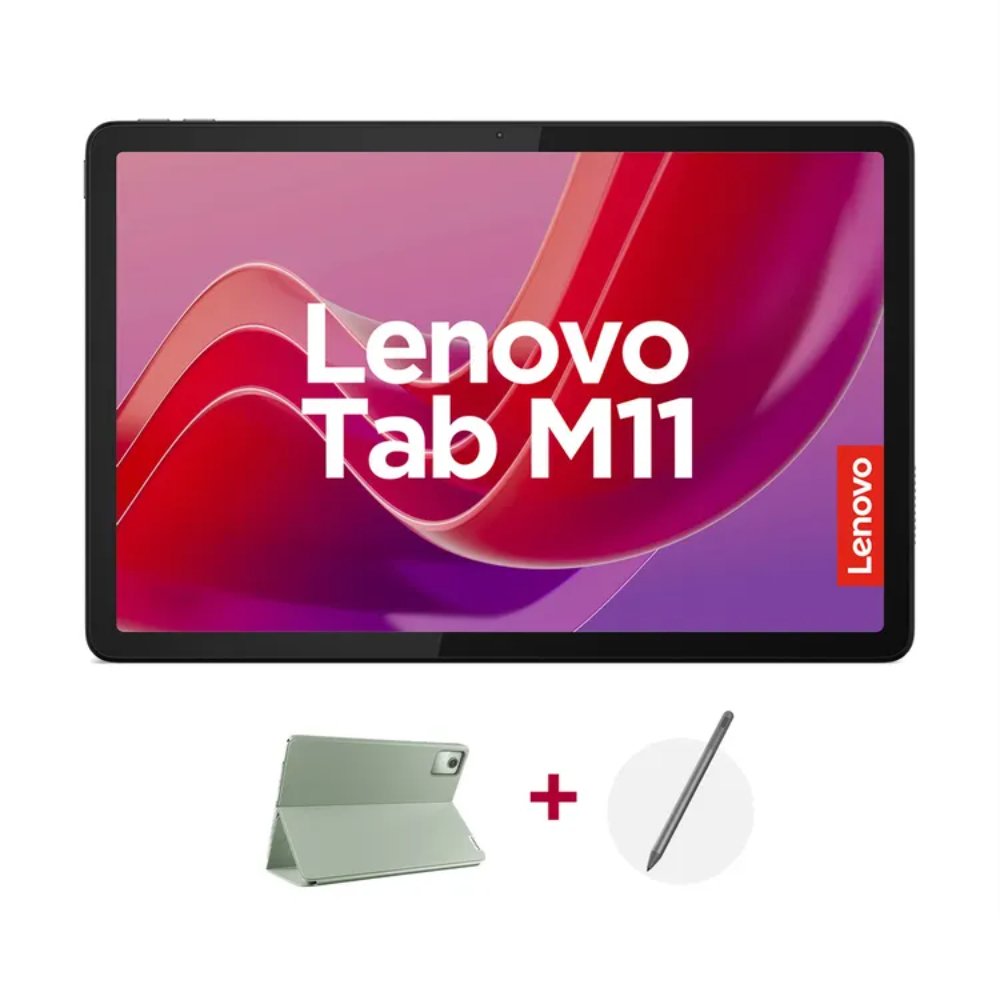 Tablet Lenovo M11 TB330XU Pantalla 11 Pulgadas WUXGA  Conectividad LTE Memoria 8GB + Almacenamiento 128GB Color Luna Grey Incluye Folio Case + Lenovo Tab Pen Plus