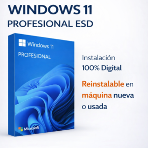 LICENCIA MICROSOFT WINDOWS 11 PROFESIONAL ESD - 64 BITS - REINSTALABLE - MAQUINA NUEVA O USADA - FQC-10572 + IVA INCLUIDO