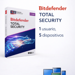 BITDEFENDER TOTAL SECURITY 1 USUARIO, 5 DISPOSITIVOS