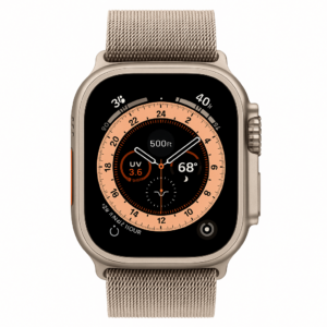 Apple Watch Ultra 3 GPS + Cellular 49mm Natural Titanium Case with Natural Titanium Milanese Loop - Medium