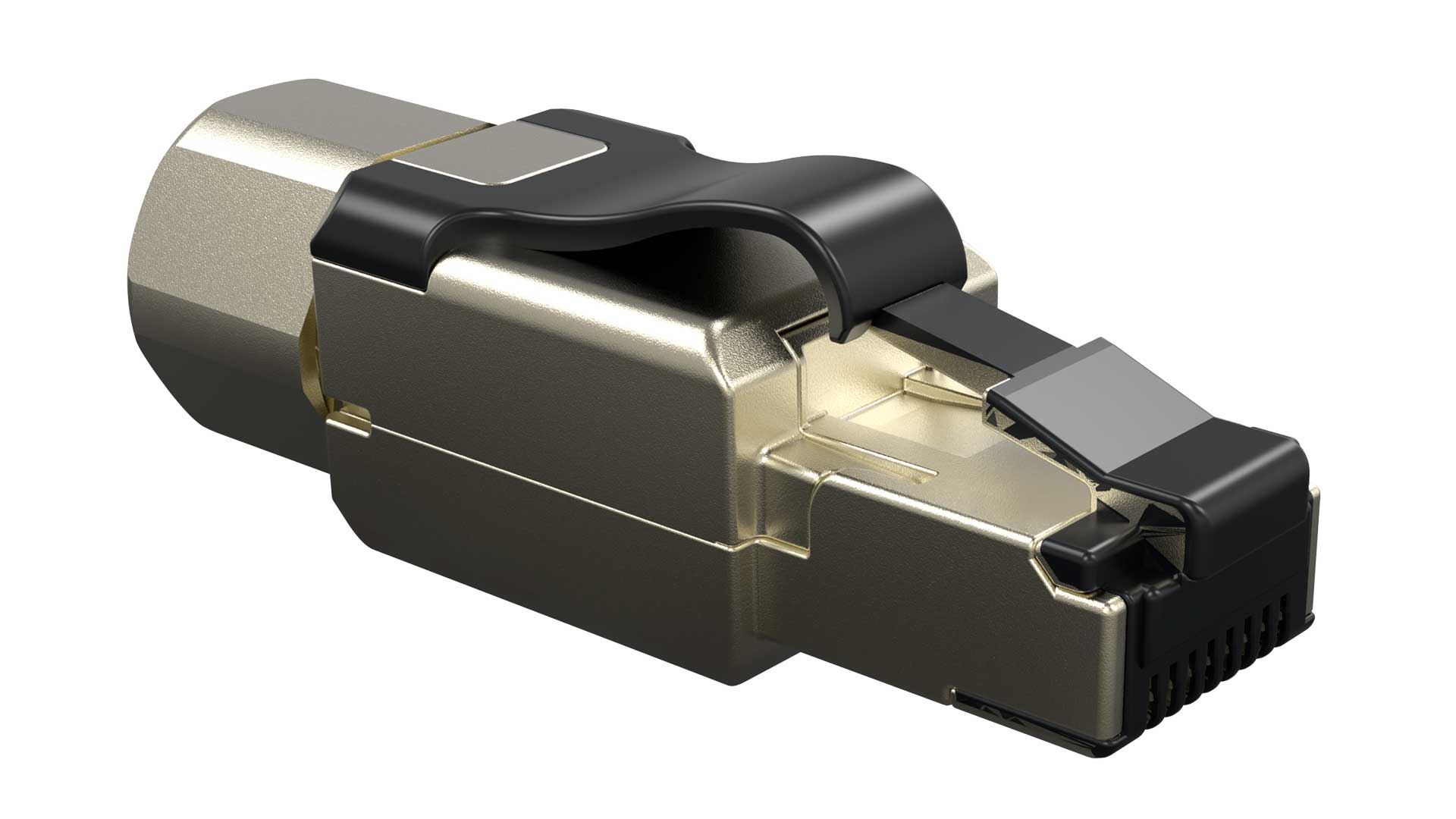 CONECTOR RJ45 MACHO DE CAMPO CAT.6A INDUSTRIAL BLINDADO T568