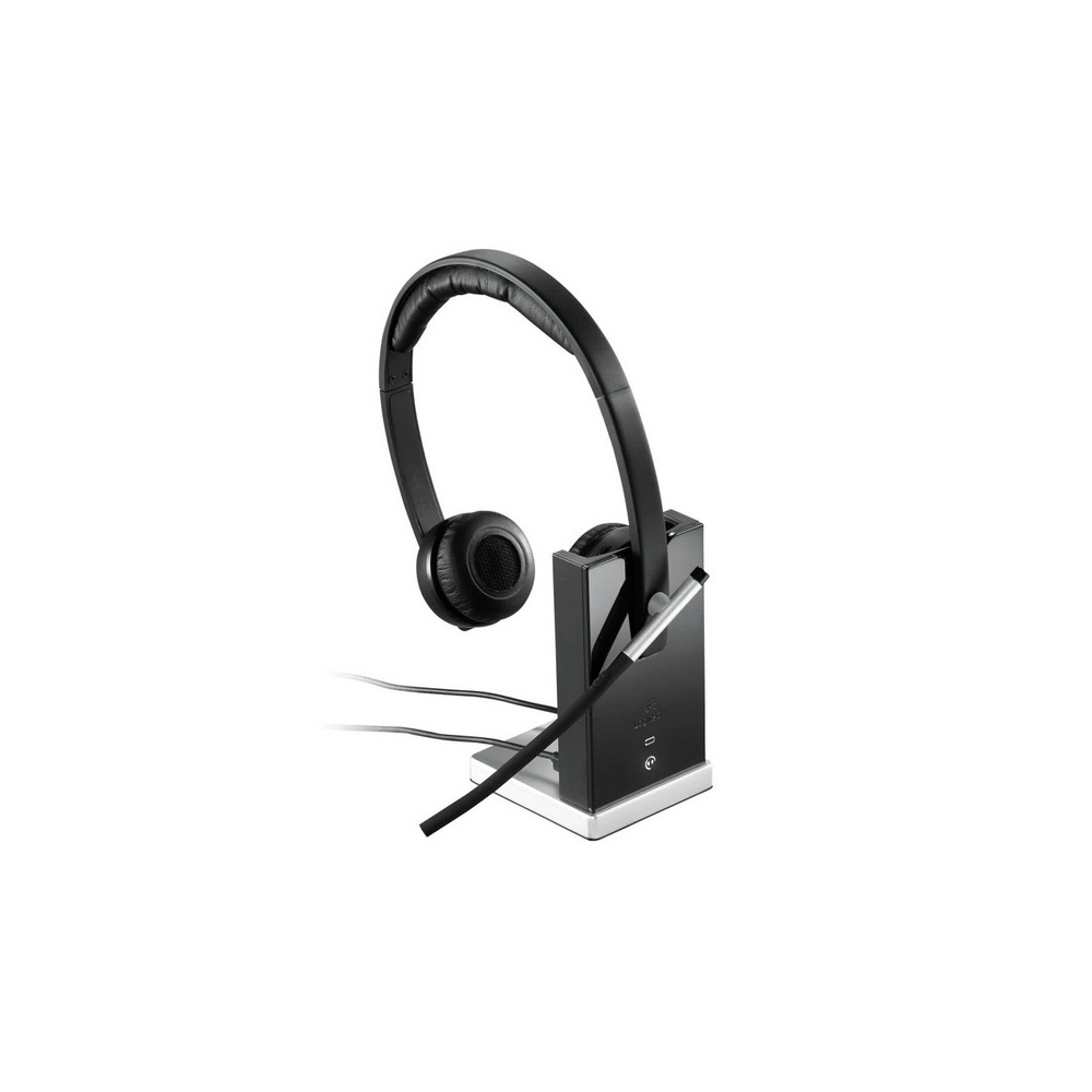 Diadema logitech H820e biaural inalámbrico, receptor USB, compatible Win-Mac, controles integrados, color negro