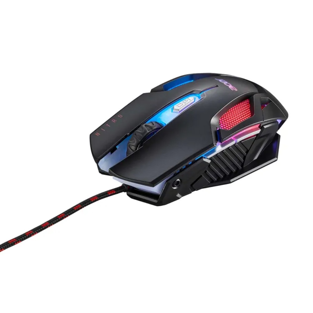 Nitro Mouse NMW105 6400Dpi/Conexión Con Cable / 9 Botones/Diseño ergonomico/Color Black - Imagen 2