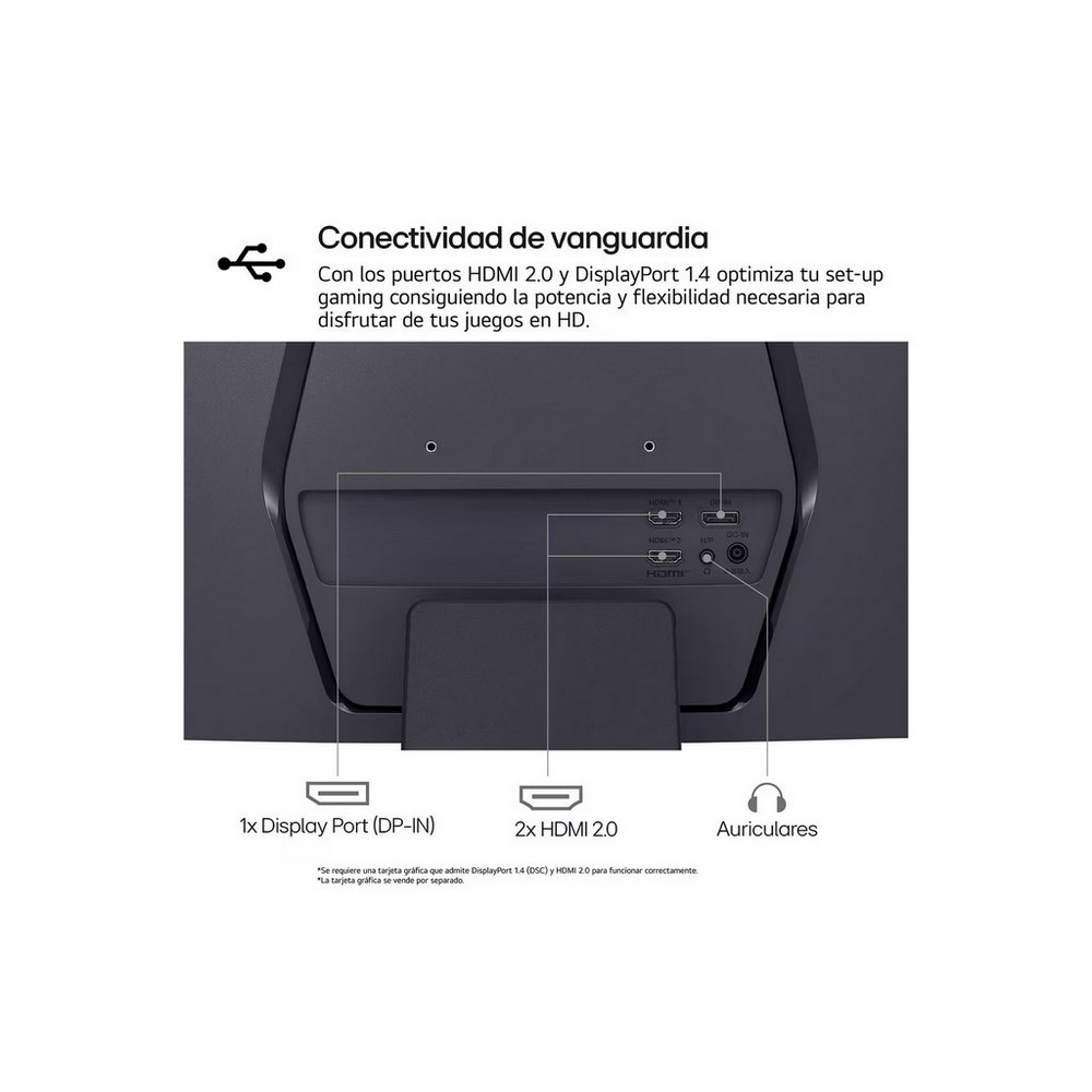 Monitor Gamer UltraGear 27 QHD 2560 x 1440 Curvo - Imagen 2