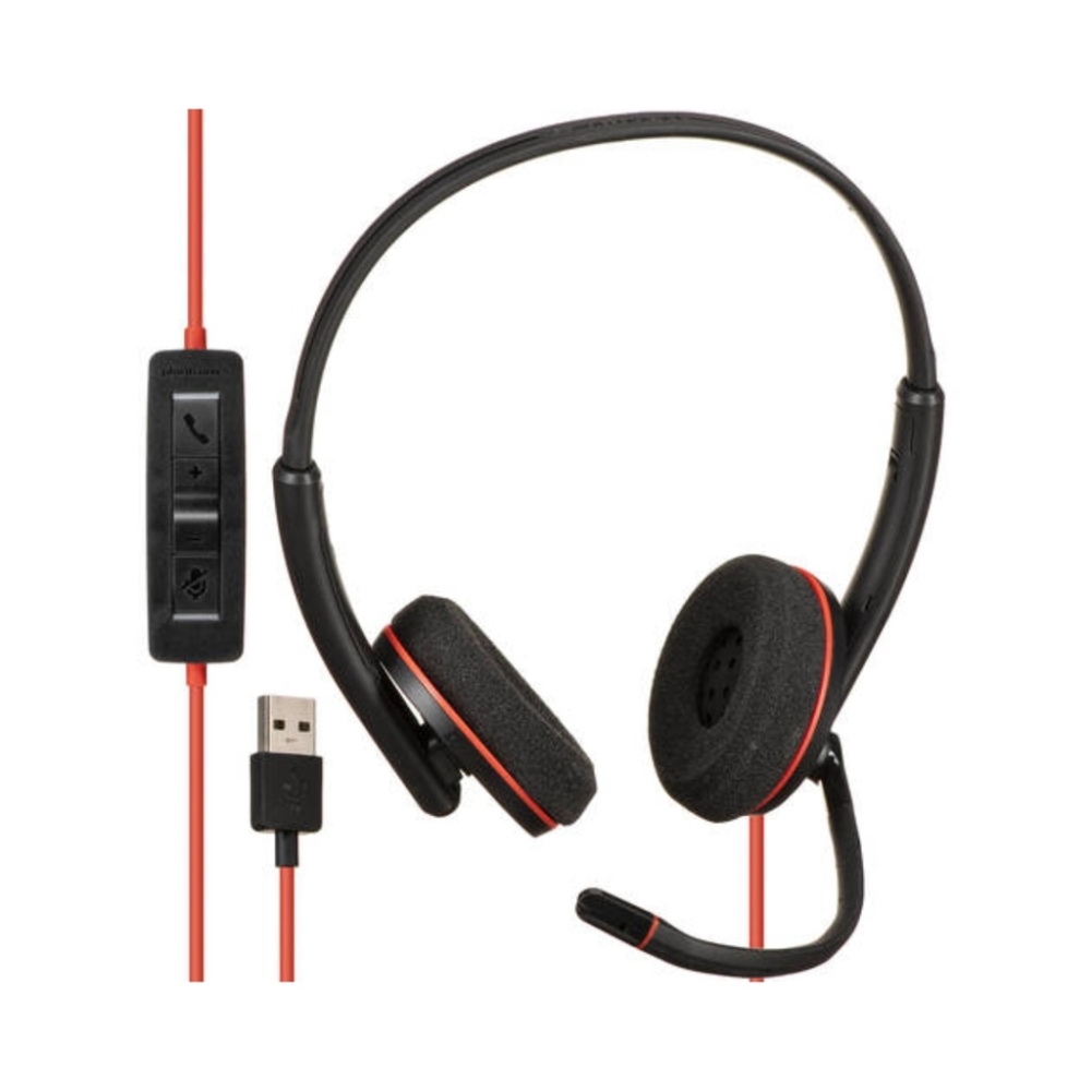 Poly Blackwire 3220 Stereo USB-C Headset +USB-C/A Adapter (Bulk) - Imagen 3