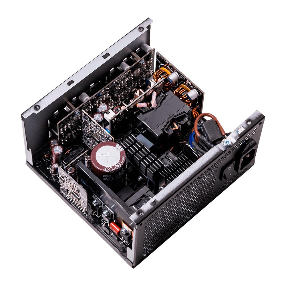 XPG CORE REACTOR II VE, Black, 80+ Gold, Full Modular, 850W, ATX 24x1, EPS 8x2, PCIE 6+2x3, MOLEXx2, 12VHPWRx1, SATAx6, TW Capacitor, - Imagen 3