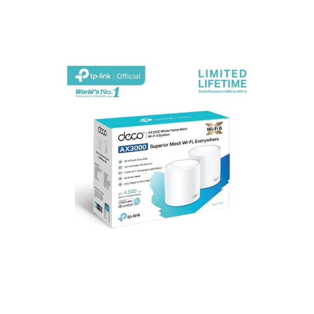 Router TPLINK Sistema WiFi 6 en malla para todo el hogar AX3000 Paquetes de dos - Imagen 3
