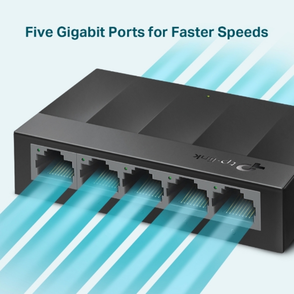 Switch TPLINK Gigabit de escritorio de 5 puertos, 10/100 /1000 - Imagen 3