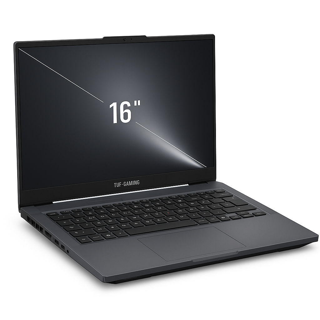 Portatil ASUS TUF Gaming F16 FX608JHI-TU231 Intel® Core™ i5 Processor 14450HX 2.4 GHz , 16" FHD, 16GB , 512 SSD, US MIL-STD 810H,NVIDIA® GeForce RTX™ 5050 8GB GDDR7, Jaeger Gray. - Imagen 3
