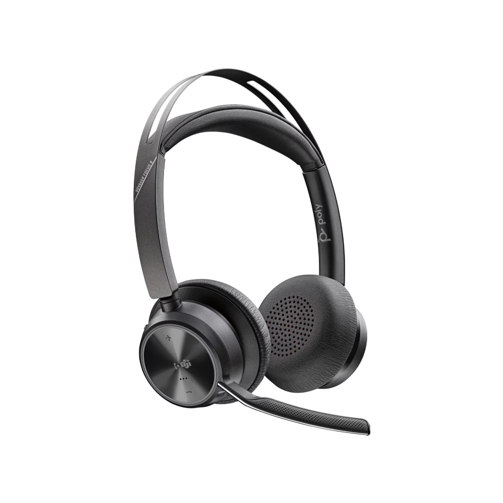 Poly Voyager Focus 2 Microsoft Teams Certified USB-C-C Headset +USB-C/A Adapter +Charging Stand No localization