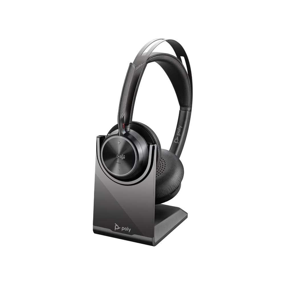 Poly Voyager Focus 2 Microsoft Teams Certified USB-C-C Headset +USB-C/A Adapter +Charging Stand No localization - Imagen 2