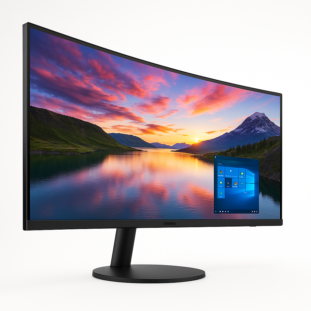 34" Curved Monitor HDMI Connection, Disp - Imagen 2