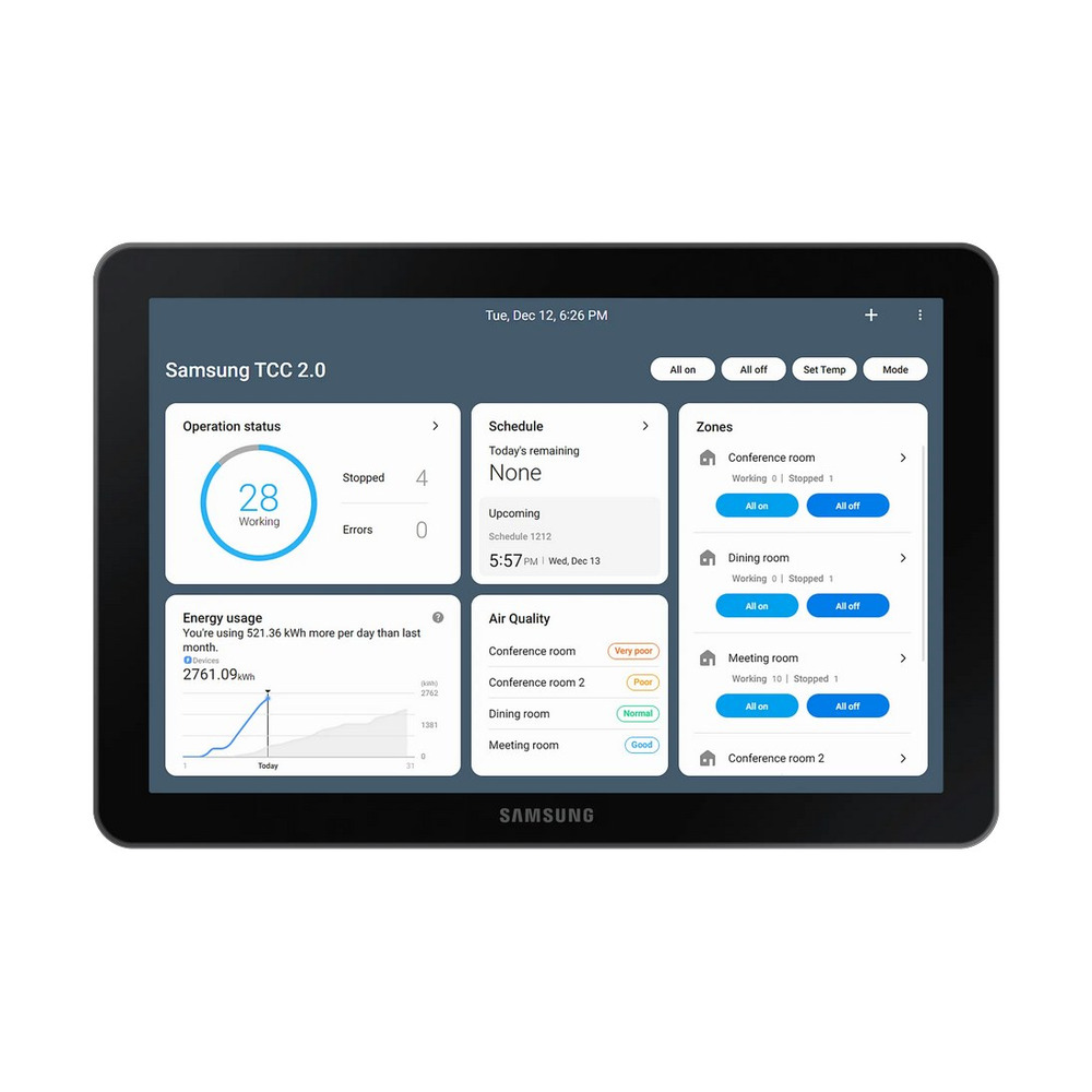Control Centralizado Samsung Pantalla Táctil para 128 Unidades Interiores
