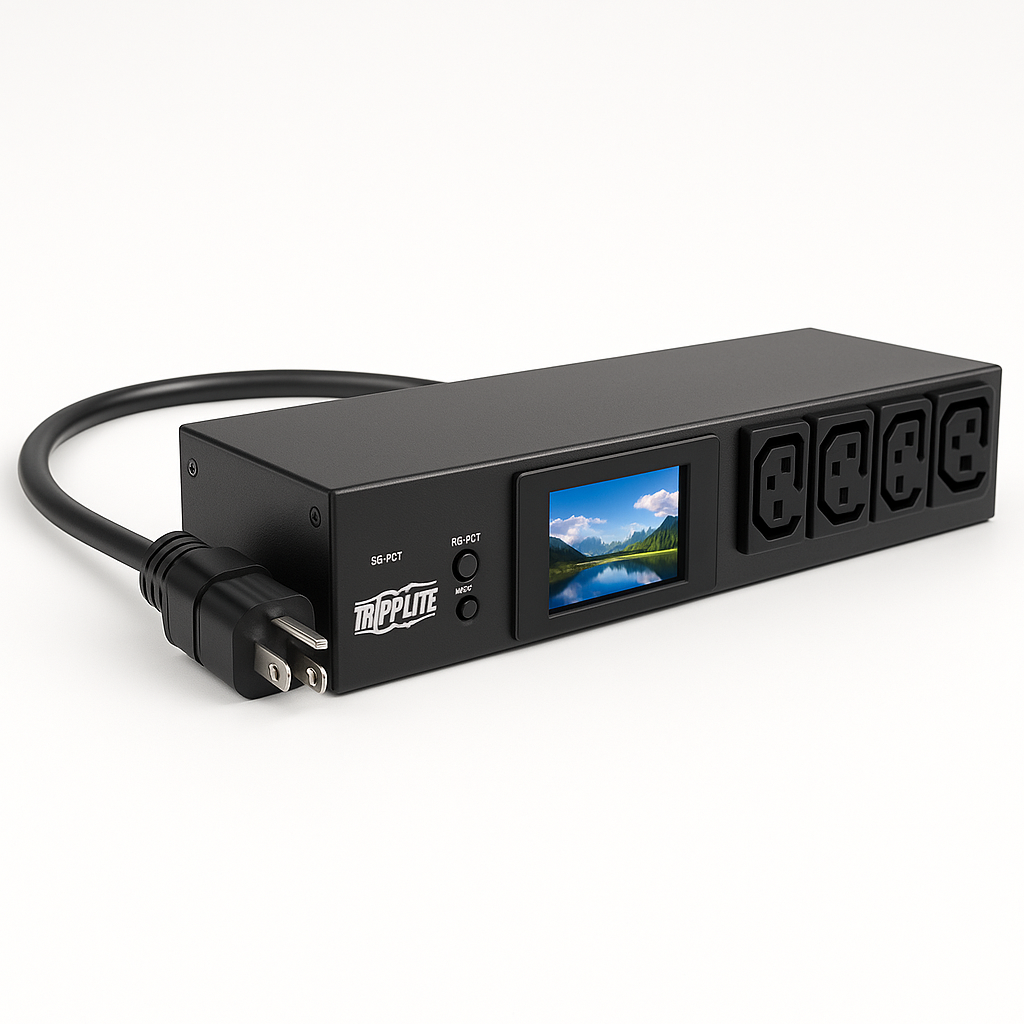 1.4KW ATS PDU 1F 120V 5-15P 8 5-15R 1U - Imagen 2