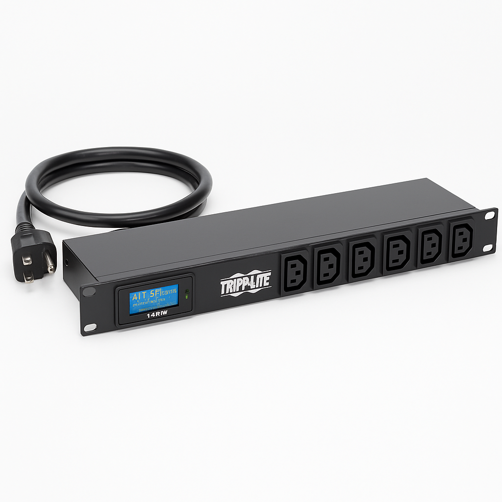 1.4KW ATS PDU 1F 120V 5-15P 8 5-15R 1U - Imagen 3