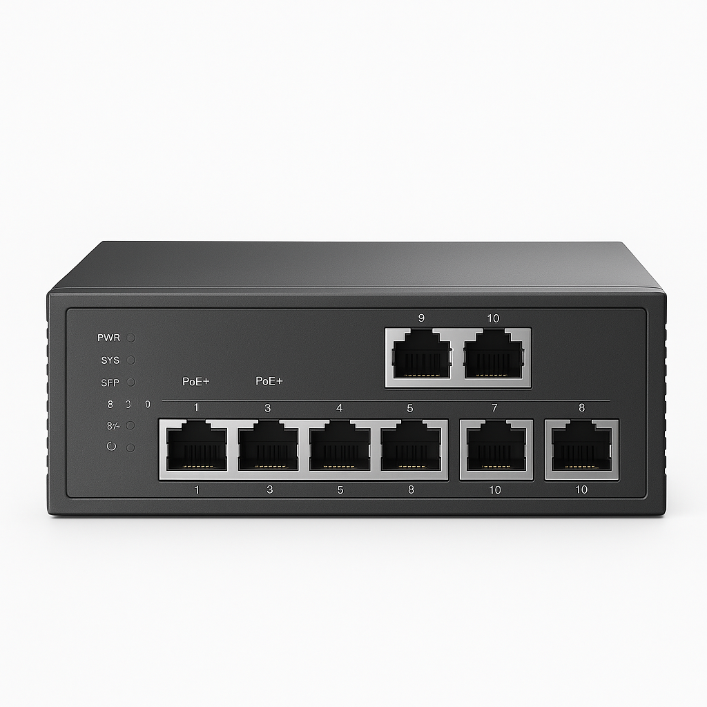 Omada 10-Port Gigabit Industrial Easy Managed Switch with 6-Port PoE+ and 2-Port PoE++