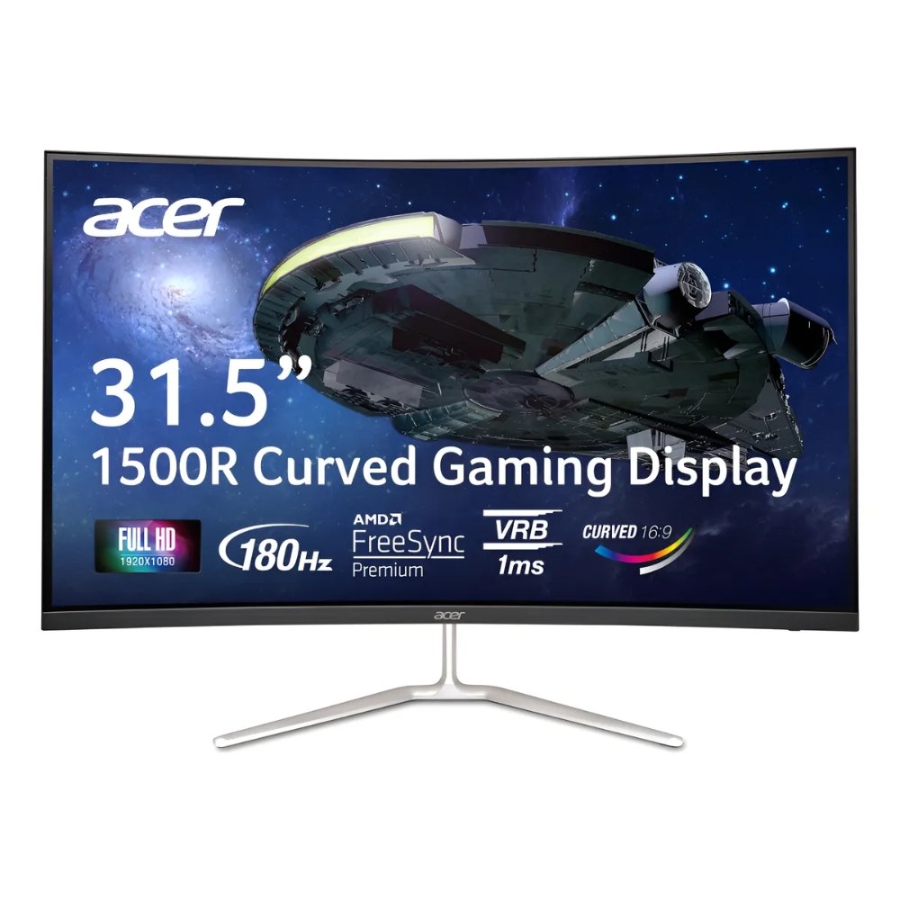 Monitor Acer Nitro Gamer. EDA320Q PBIIPX.   32 Curved VA.  Resolucion 1920 x 1080 @165Hz. Entradas HDMIx2, DP.  Response Time 1 ms. Viewing Angles  '178°(H),178°(V)